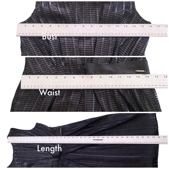 LIU JO textured mini black dress sz EU 42 - textured - low back - sleeveless - Picture 4 of 12